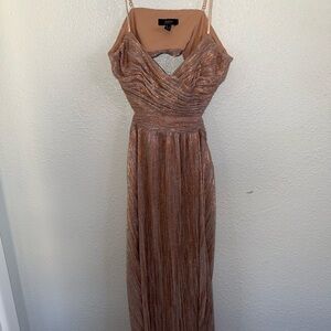 Aidan Mattox Bronze Strapless Gown
